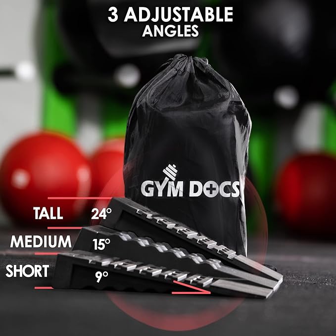 Squat Wedge Block: Doctor-Designed Pair of Adjustable