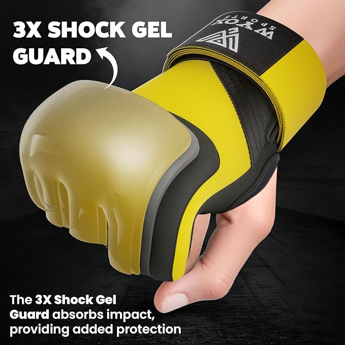 WYOX Gel Boxing Hand Wraps Inner Gloves for Men & Women, 80cm Quick Wrist Straps, Padded Knuckle Protection for Muay Thai Kickboxing, Hand Wraps for Boxing & Martial Arts