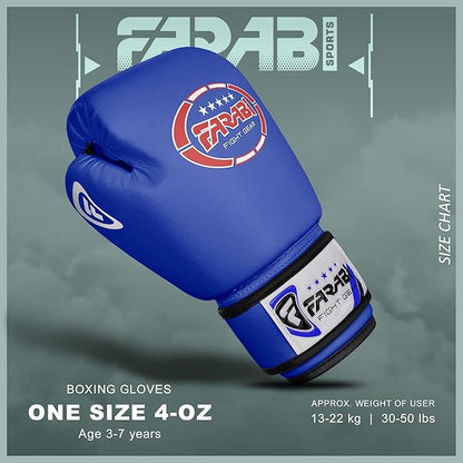 Farabi Sports Kids Boxing Gloves 4, 6, 8-oz Boxing Gloves for Kids Junior Boxing Gloves Youth Boxing Gloves Boys and Girls Boxing Training Gloves for MMA Muay Thai & Punching Bag