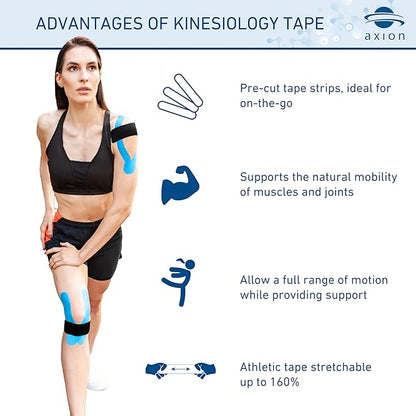 Kinesiology Tapes PRECUT Black Pink | 50 Pre-Cut Sport Tape Strips 10x2 in | Waterproof • Skin-Friendly • Elastic | Kinesiology Tapes Ideal for Sports