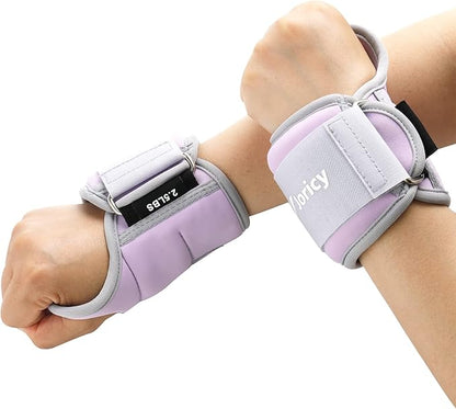 Wrist Weights with Thumb Loops Lock for Women Men Kids 1 Pair 2 3 4 5 6 LBS Arm Weight Ankle Weights Weighted Gloves for Running Walking Jogging Physical Therapy Gym Workout Cardio Exercises