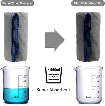 SYOURSELF 2 Pack Microfiber Camping Towel (XL:72"x32"+12"x24")