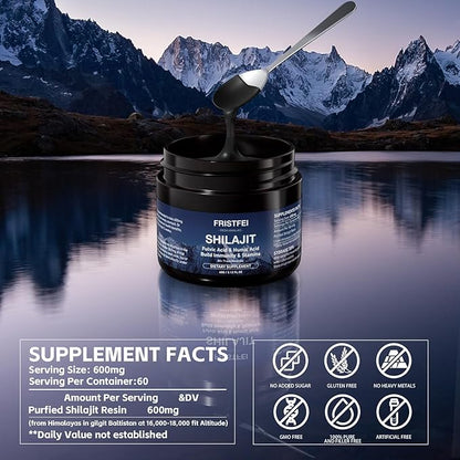 100% Pure Shilajit Resin - Organic Himalayan Shilajit for Men & Women | Rich in Fulvic Acid & 85+ Trace Minerals | Shilajit Pure Himalayan Organic
