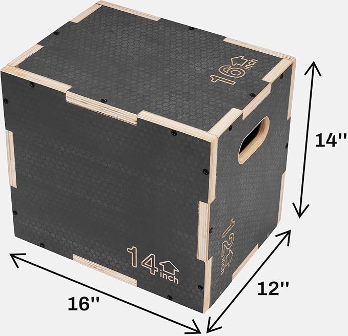 Signature Fitness 3 in 1 Non-Slip Wooden Plyo