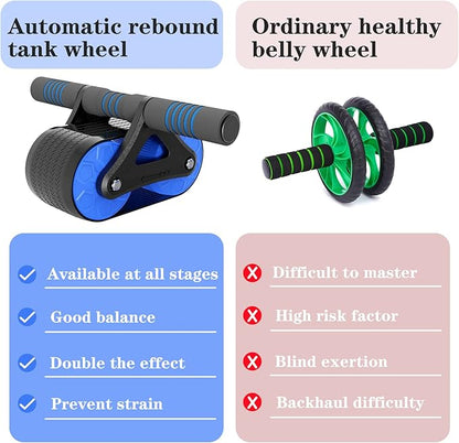 Automatic Rebound Abdominal Wheel，Workout Equipment for Abs