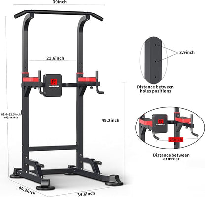 Power Tower Dip Station Workout equipment Pull up 450LBS