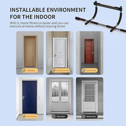 leikefitness Pull-Up Bar For Door Frame Adjustable Portable (AB7000)