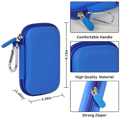 PAIYULE Heart Rate Monitor Case for AliveCor for KardiaMobile 1L 6L Personal EKG Monitor Storage Holder Fits for Cardiac Mobile Portable Heart Rate Monitor Bag Organizer (Pill Box Included) Dark Blue