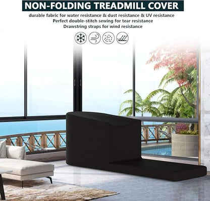 Treadmill Cover for Non-Folding Home Treadmill with Zipper and Drawstring