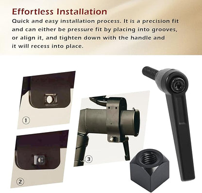 Exercise Bike Horizontal Seat Adjustment Lever and Square Nut Kit for Peloton Seat Lever Replacement Handle Parts