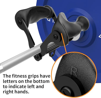 V Bar T-Bar Row Landmine Handle Attachment for Barbell Bars, Solid Mine Double D Row Handle Grips with Non-Slip Rubber Grips, T-Row Attachment for Olympic Strength Training Bars