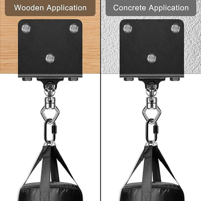 SELEWARE Punching Bag Hanger with Bearings Heavy Bag Beam Mount Hardware 360° Swivel Boxing Bag Hanger I Beam Heavy Bag Hanger Beam Mount Hooks for Hanging Heavy Punching Bag Sandbag 1000 LB Capacity