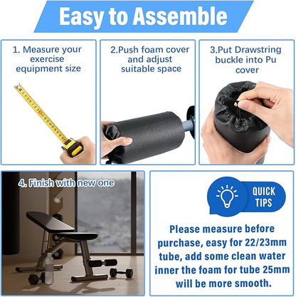 4 Pcs Foam Foot Pads Foam Roller Pad Equipments(7 x 3.5 x 0.8 Inches)