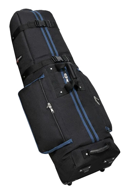 CaddyDaddy Constrictor Soft-Sided Golf Travel Bag Cover with Thick Dense Foam Padded Top 1 Year Full Travel Bag Replacement Coverage | Wheels & Lockable Zippers Case for Transporting Clubs on Airlines
