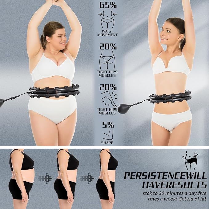Dumoyi Smart Weighted Hoop for Adults Weight Loss