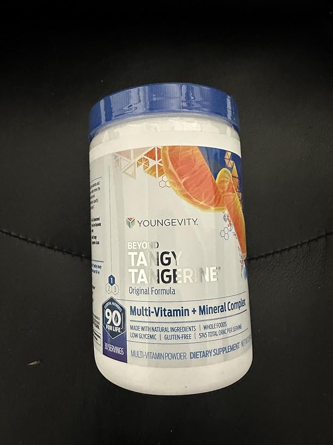 Youngevity Beyond Tangy Tangerine - Original Formula | Multi-Vitamin & Mineral Complex | Made with Natural & Whole Foods | 5,745 ORAC | 6 Pack