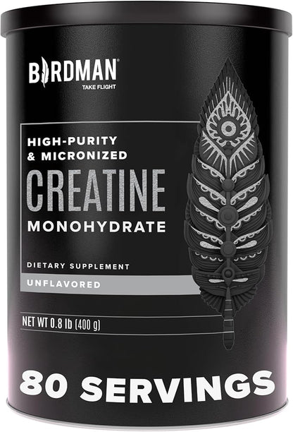 BIRDMAN Micronized Creatine Monohydrate Powder 80 Servings (5 Grams 0.8lb