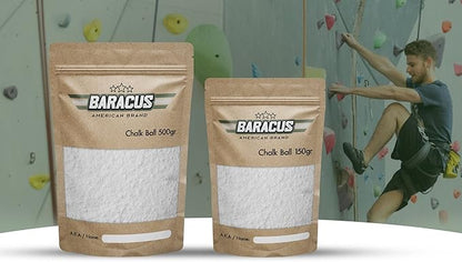 BARACUS Chalk Bag - Premium Gym Chalk for Climbing & Lifting Chalk, Gymnastics, Weightlifting, Crossfit, Pool Dance, Training and Improve Your Hand Grip