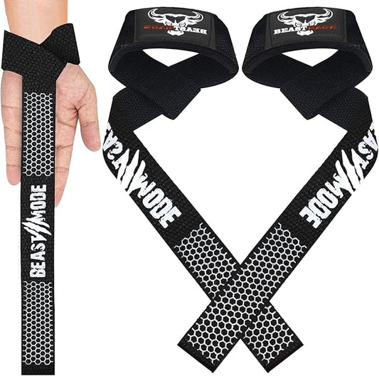 BEAST RAGE Lifting Straps for Weightlifting, Weight Lifting Straps Gym Power Workouts Lifting Wrist Straps Padded Cotton Men Women Support Lifters Deadlift Straps Hard Pull Exercise Straps
