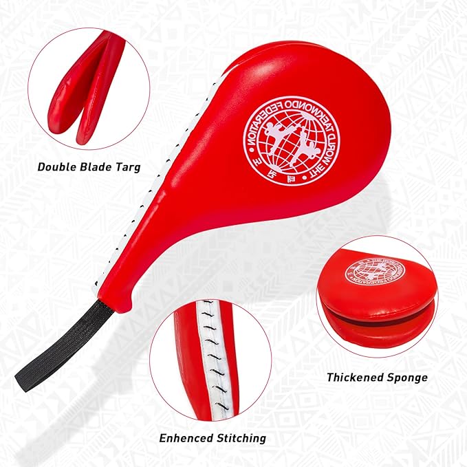 JANNO 2 Pack Taekwondo Kick Pads, Double Strike Boxing Pads, Striking Karate Martial Arts Training Target Pad, Karate Kicking Target for Kids Youth Adult