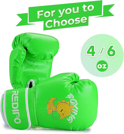 Kids Boxing Gloves, Youth Boxing Training Gloves for Kids 3-9 Year Boys and Girls, 4&6OZ Fighting Gloves, Punching Bag Kickboxing Thai Mitts MMA Training Sparring Gloves