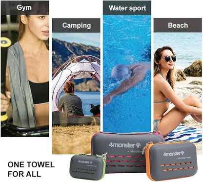 4Monster Camping Towels Super Absorbent (20.00" x 12.00", Lake-green)