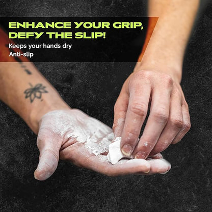 Gym Chalk | Magnesium Carbonate Athletic Chalk for Excellent Grip - Gym Workout Grip Chalk for Weightlifting & Gymnastics.