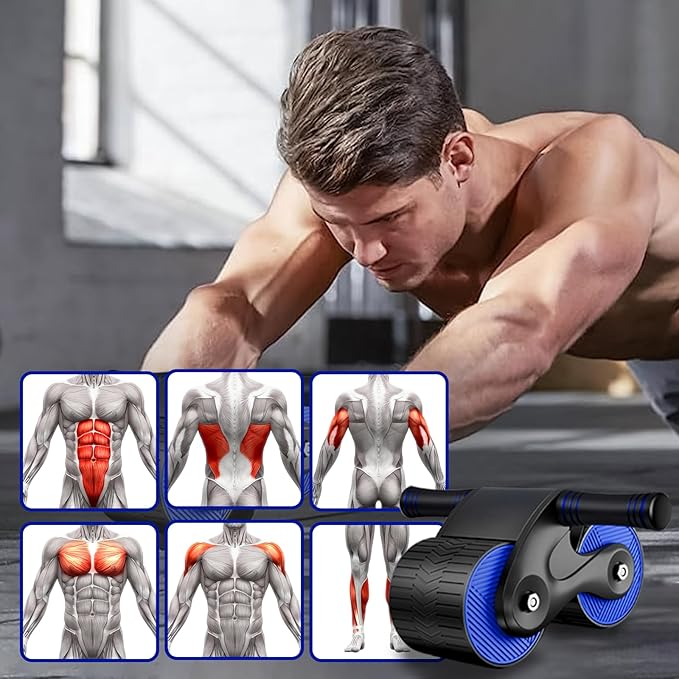 Automatic rebound abdominal wheel