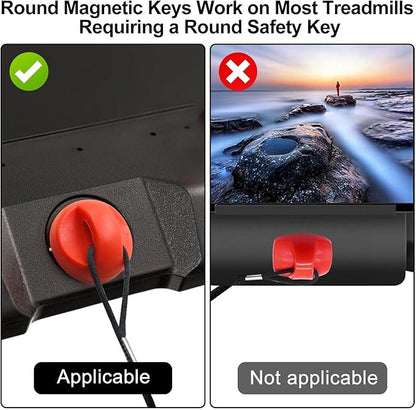 EEEKit Treadmill Magnet Safety Key, Universal Treadmill Key Replacement, Magnetic Emergency Stop Compatible with Image Reebok Epic Golds Gym Freemotion Healthrider Running Machine