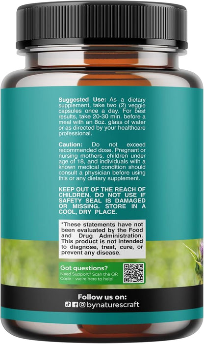 Liver Cleanse Detox & Repair Formula - Herbal Liver Support Supplement with Milk Thistle Turmeric Dandelion Root & Artichoke Extract for Liver Health - Silymarin Milk Thistle Liver Detox Capsules 90ct