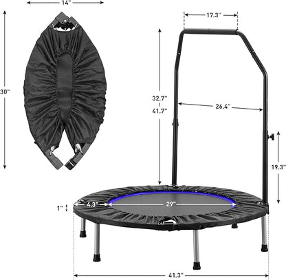 HYD-Parts 40" Foldable Mini Trampoline for Adults and 330lbs