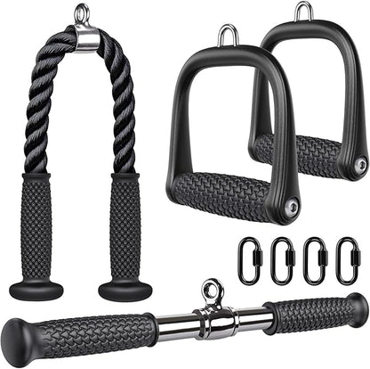 Kipika Tricep Pull Down Attachment, Cable Machine Accessories for Home Gym, Cable Machine Attachments Pulley System Gym, LAT Pull Down Attachment Weight Fitness