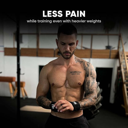 FIGHTR® Fitness Wrist Wraps - for more Grip and less Pain - Pro Quality for Fitness, Powerlifting, Bodybuilding, Weightlifting & Crossfit