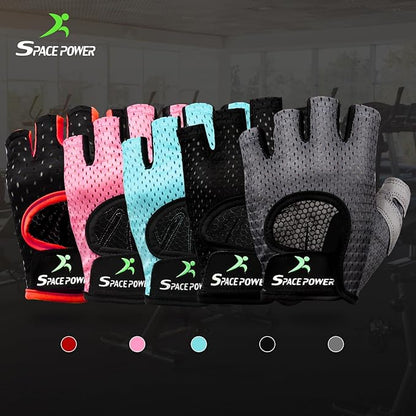 spacepower Workout Gloves - Lightweight Breathable Gym Gloves for Women & Men's Exercise
