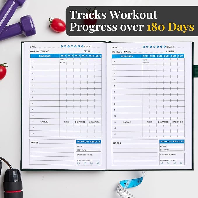 Fitness/Workout Journal for Women & Men 6 Months