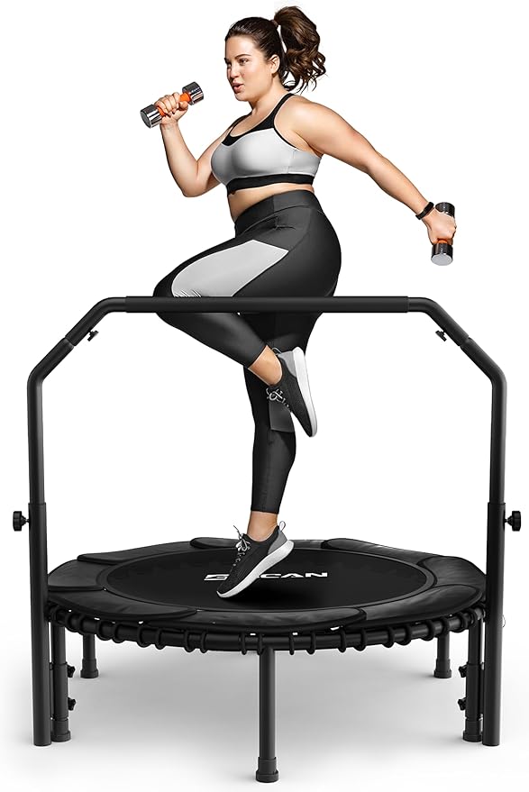 BCAN 450/550 LBS Foldable Mini Trampoline 40"/48"/50" Fitness