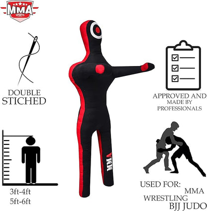 Sports Brazilian JIU Jitsu Grappling Submission Throwing Dummy Punching Heavy Bag Kick Boxing Dummies UNFILLED