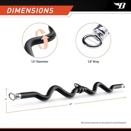 Deluxe Exercise Curl Bar for Lats, Curls and More BBEB-7355 Black 47 inches