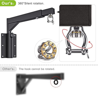 BeneLabel Wall Mount Heavy Bag Hanger, Heavy Duty Punching Bag Stand, Boxing Bag Bracket for Home Gym Indoor Outdoor, 800 LB Capacity