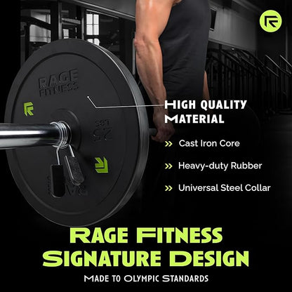 Bumper Plates (10 15, 25, 25, 35, 35, 45lbs) 45lbs)