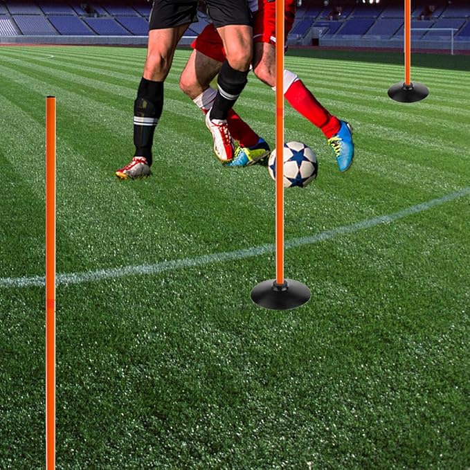 TNZMART 4.9FT Training Agility Poles Detachable Soccer Training