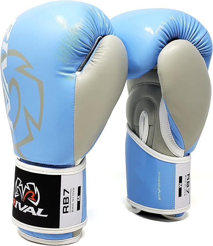 RIVAL Boxing RB7 Fitness Plus Bag Gloves, Ergo Strap System and High-Density Layered Padding for Heavy Bag and Mitt Work
