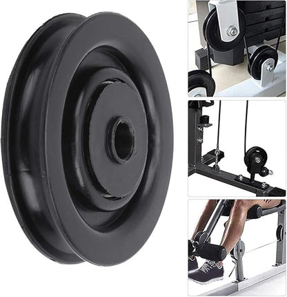 Keenso 10 Pcs 75mm/90mm Universal Nylon Bearing Pulley Wheel Fitness Hoisting Equipment for Cable Machine Gym Equipment