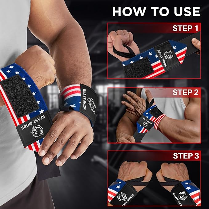 TECEUM Weightlifting 18" & 12" Wrist Wraps with Thumb Loop – Heavy Duty Wrist Workout Braces for Men and Women – Ideal for Powerlifting, Strength Training, Bodybuilding