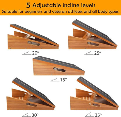 Professional Slant Board, Adjustable Incline Board and Calf Stretcher, Slant Board for Calf Stretching, Calf Stretch Board