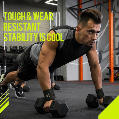 Slim Panda Weightlifting Wrist Wraps- Upgraded Wrist Support with Heavy Duty Thumb Loop for Powerlifting, Bodybuilding, and Weight Lifting Men & Women