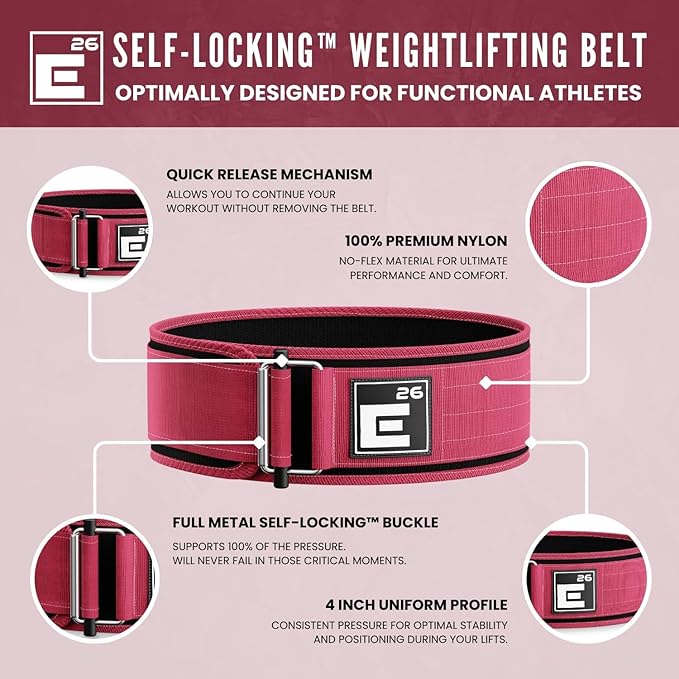 Self-Locking Weight Lifting Belt - Premium Weightlifting Belt