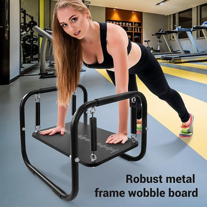 Wobble Balance Board for Adults with Metal Frame Balance Trainer, Standing Desk Balance Board for Physical Therapy Balance Training Equipment, Stability Trainer for Improve Balance, Core Strength