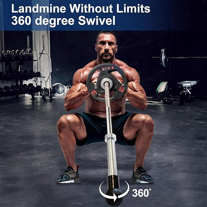 Navona Landmine Attachment for Bar, Bar landmine 2 inch, Sturdy and Easy to Use with 360° Rotation - for Press, Row, Rotate, Split Squat, with The Natural Rubber, Fit 2-Inch Olympic Bar