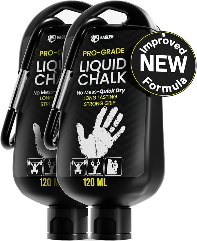 EAGLES Pro Grade Liquid Chalk 50, 120 or 280ml Mess-Free Chalk for Weightlifting, Gymnastics Rock Climbing, Dancing, Pole Grip, Sports & Workout Chalk - Sweat-Resistant and Long Lasting